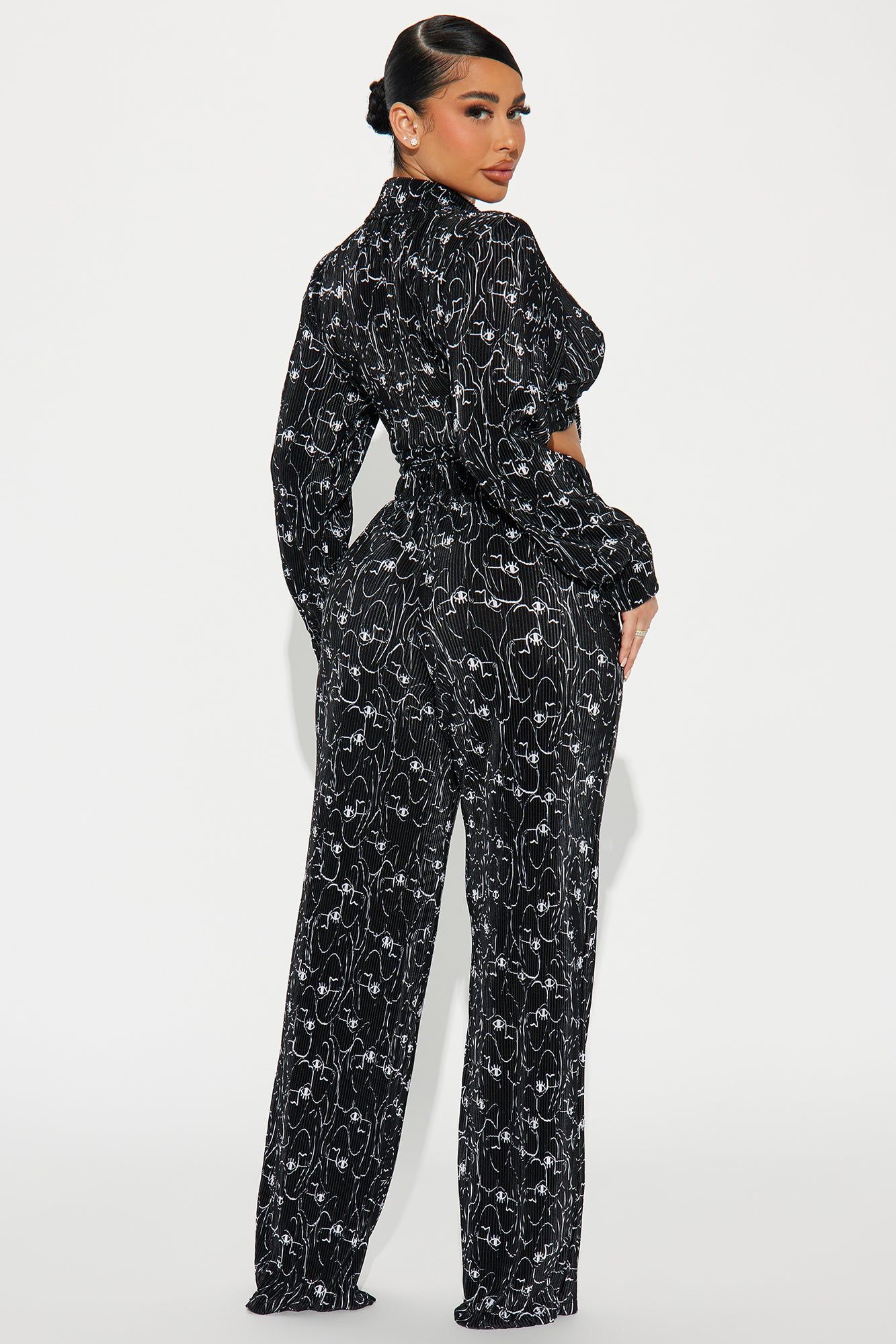 All About Me Plisse Pant Set - Black/combo sold by Fashion Nova product image thumbnail 3