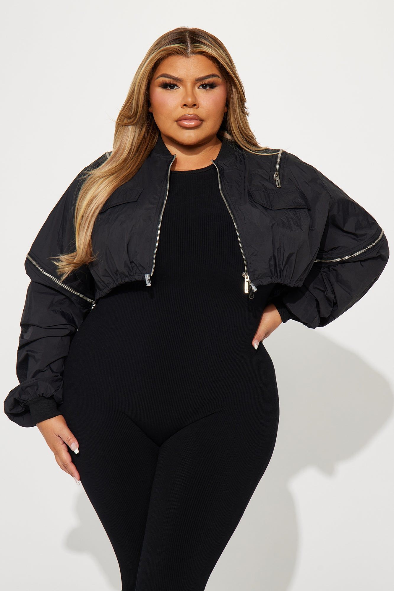 Zip It Cropped Jacket - Black sold by Fashion Nova product image thumbnail 5