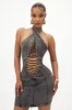 Kleo Denim Mini Dress - Black Wash sold by Fashion Nova