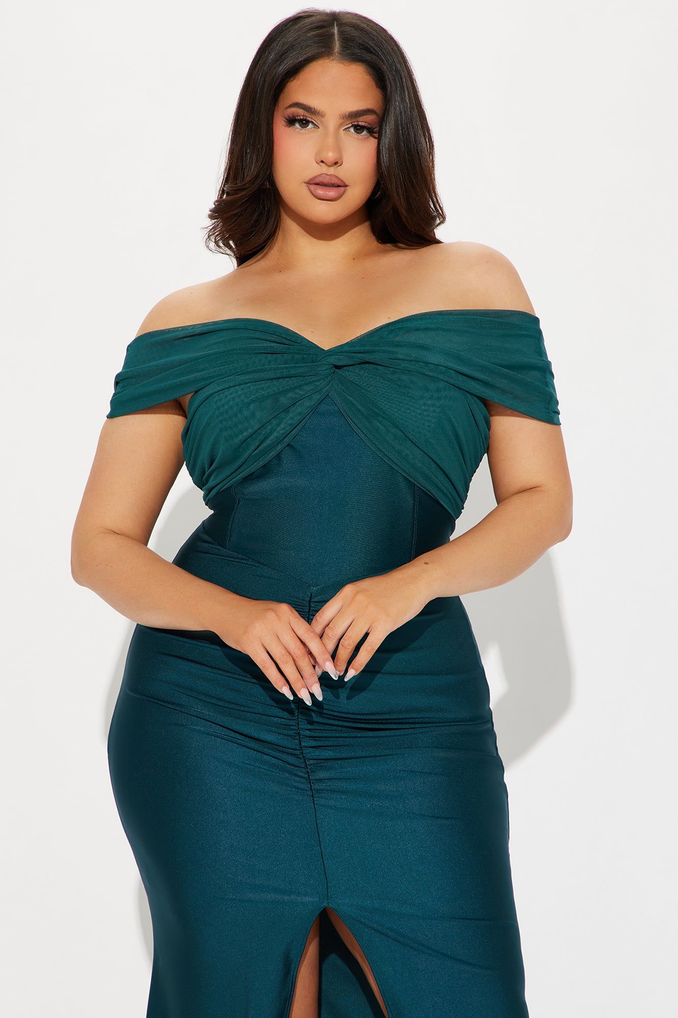 Lea Off Shoulder Gown - Hunter sold by Fashion Nova product image thumbnail 5