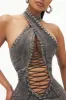Kleo Denim Mini Dress - Black Wash sold by Fashion Nova