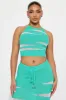 Julie Crochet Skirt Set - Mint/combo sold by Fashion Nova