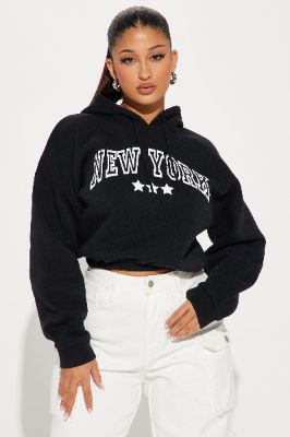 A New York Minute Hoodie - Black sold by Fashion Nova