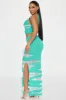 Julie Crochet Skirt Set - Mint/combo sold by Fashion Nova