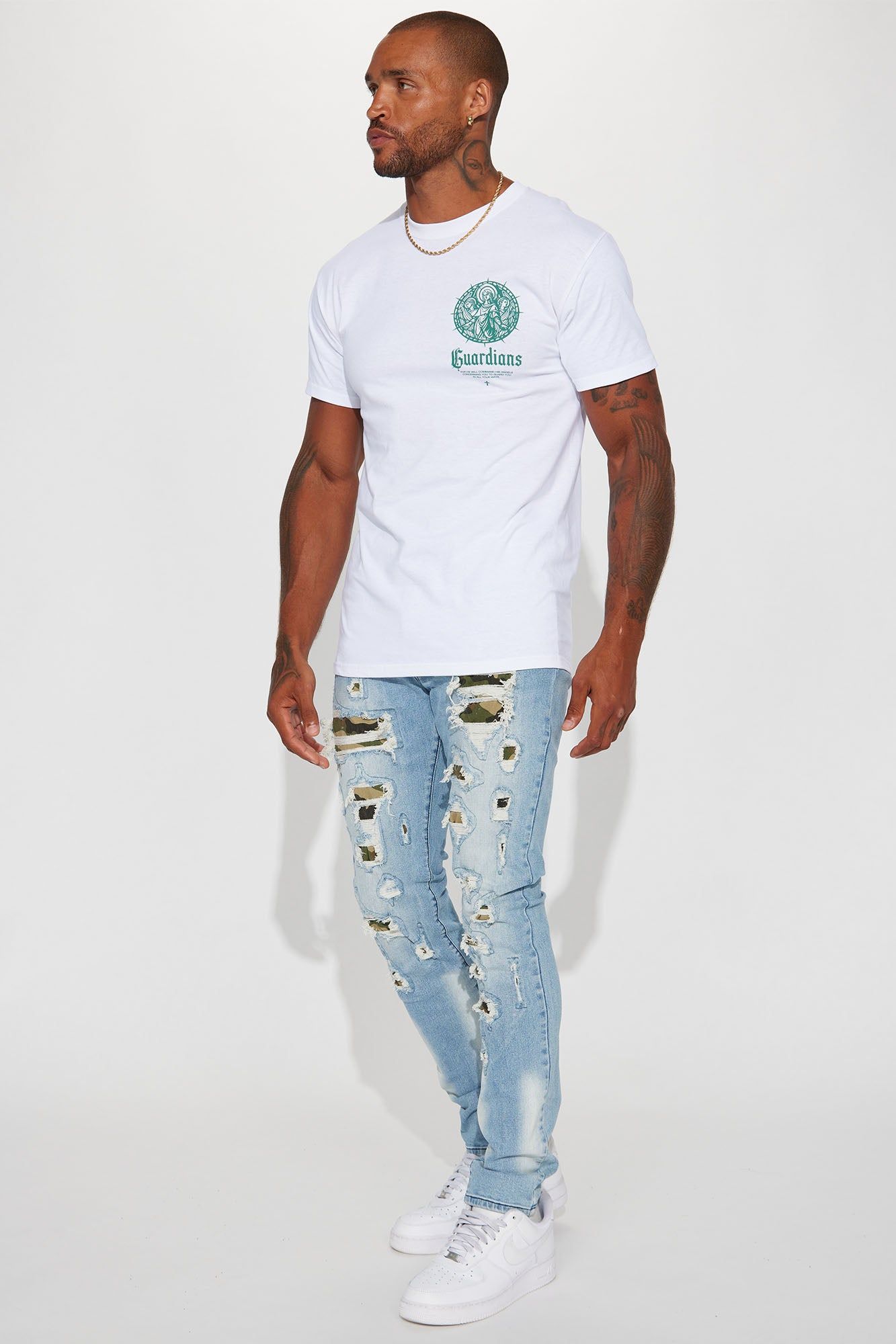 Fuel The Fire Stacked Skinny Jeans - Light Blue Wash sold by Fashion Nova product image thumbnail 2