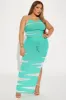 Julie Crochet Skirt Set - Mint/combo sold by Fashion Nova