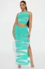 Julie Crochet Skirt Set - Mint/combo sold by Fashion Nova