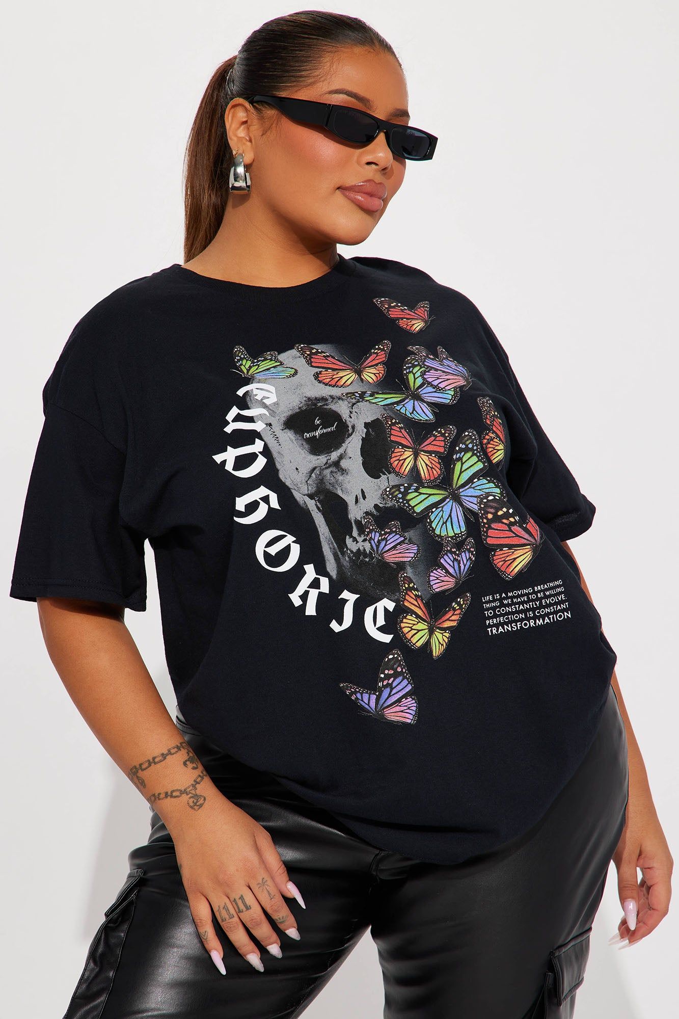 Euphoric Butterfly Graphic Tshirt - Black sold by Fashion Nova product image thumbnail 5