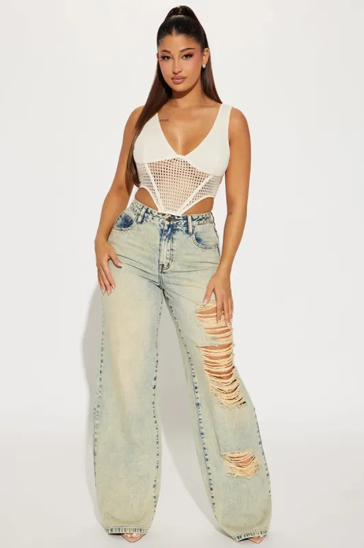 Getting Involved Tinted Straight Leg Jeans - Vintage Wash sold by Fashion Nova
