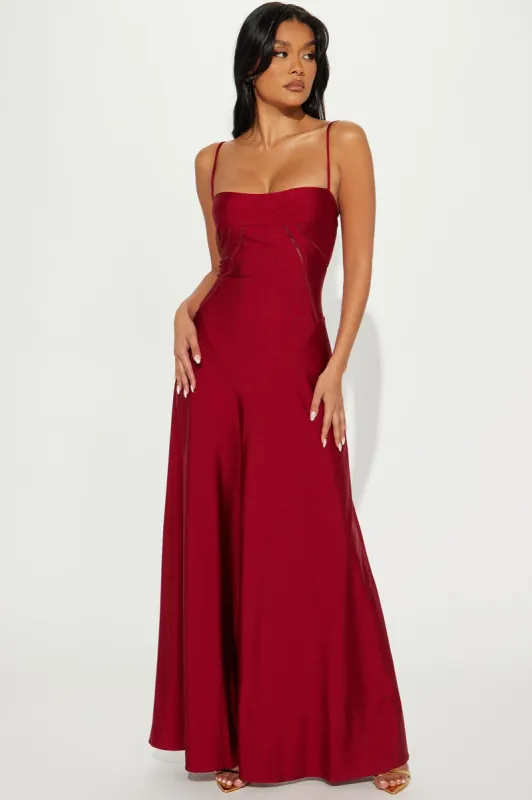 Madison Tricot Gown - Red sold by Fashion Nova