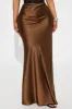 Love Like This Satin Maxi Skirt - Chocolate sold by Fashion Nova
