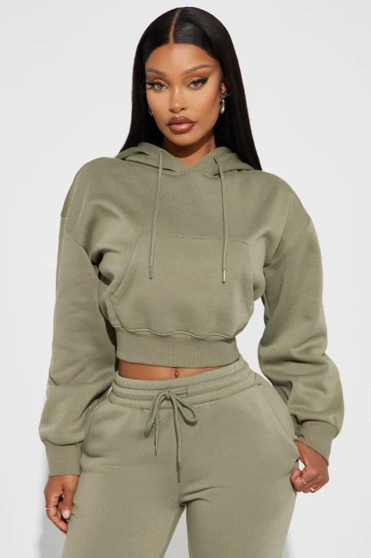 Candice Lounge Hoodie - Olive sold by Fashion Nova