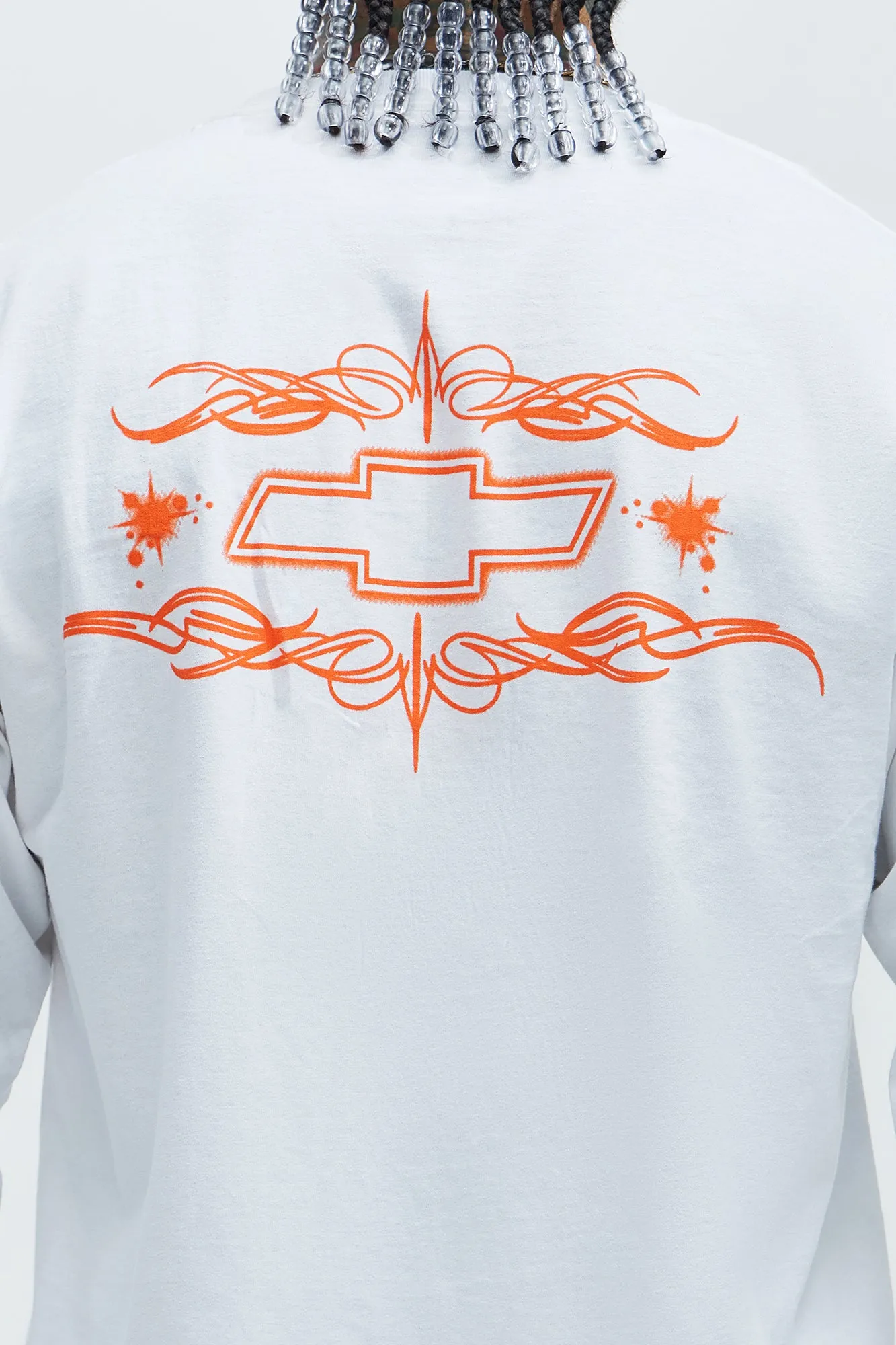 Chevy Pinstripes Long Sleeve Tee - White sold by Fashion Nova product image thumbnail 5