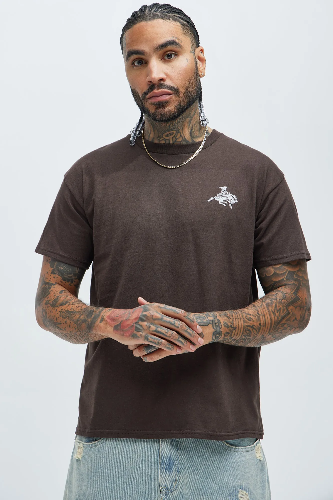Long Live The Cowboys Short Sleeve Tee - Brown sold by Fashion Nova
