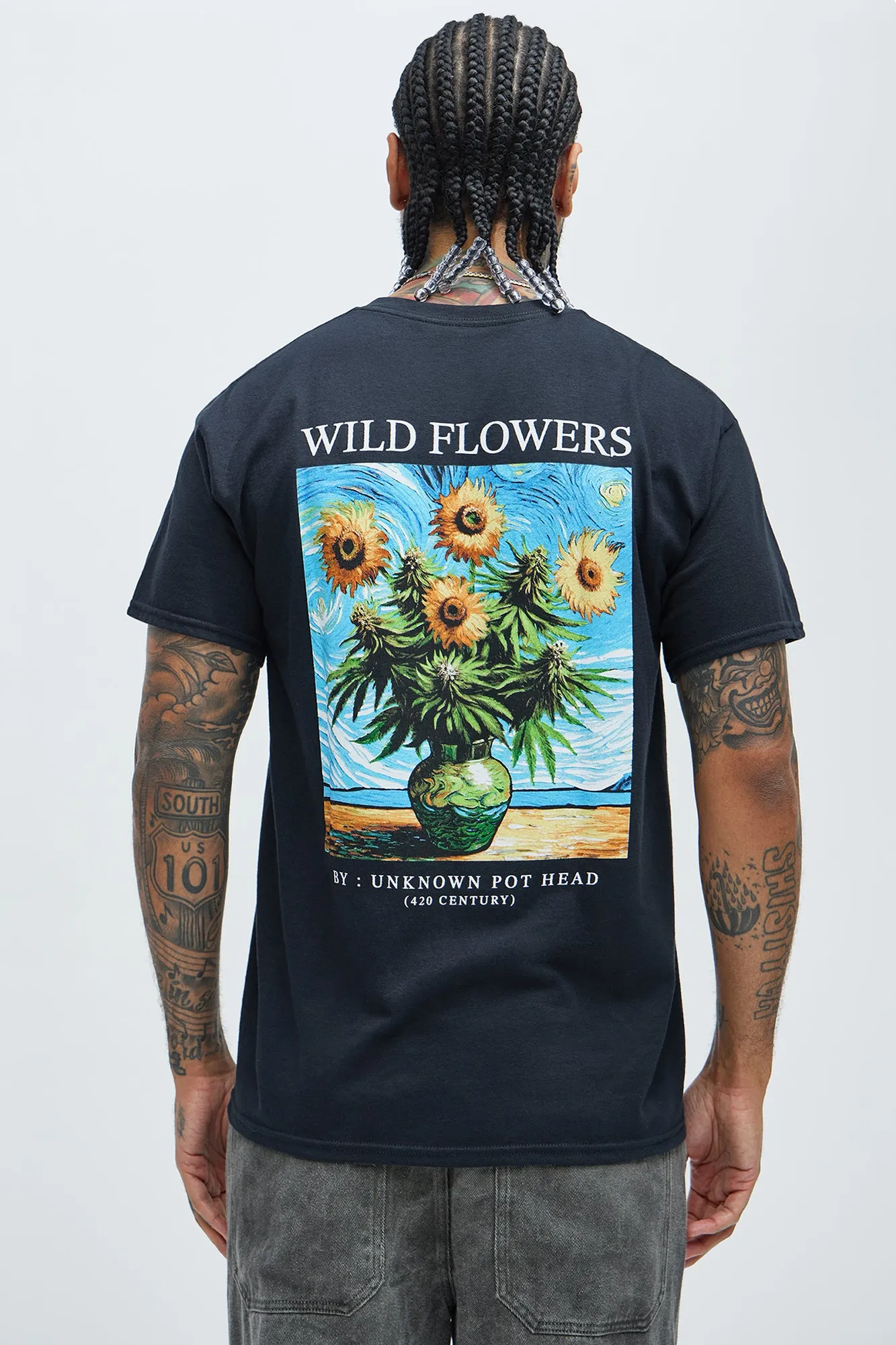 Wild Flowers Short Sleeve Tee - Black sold by Fashion Nova product image thumbnail 3