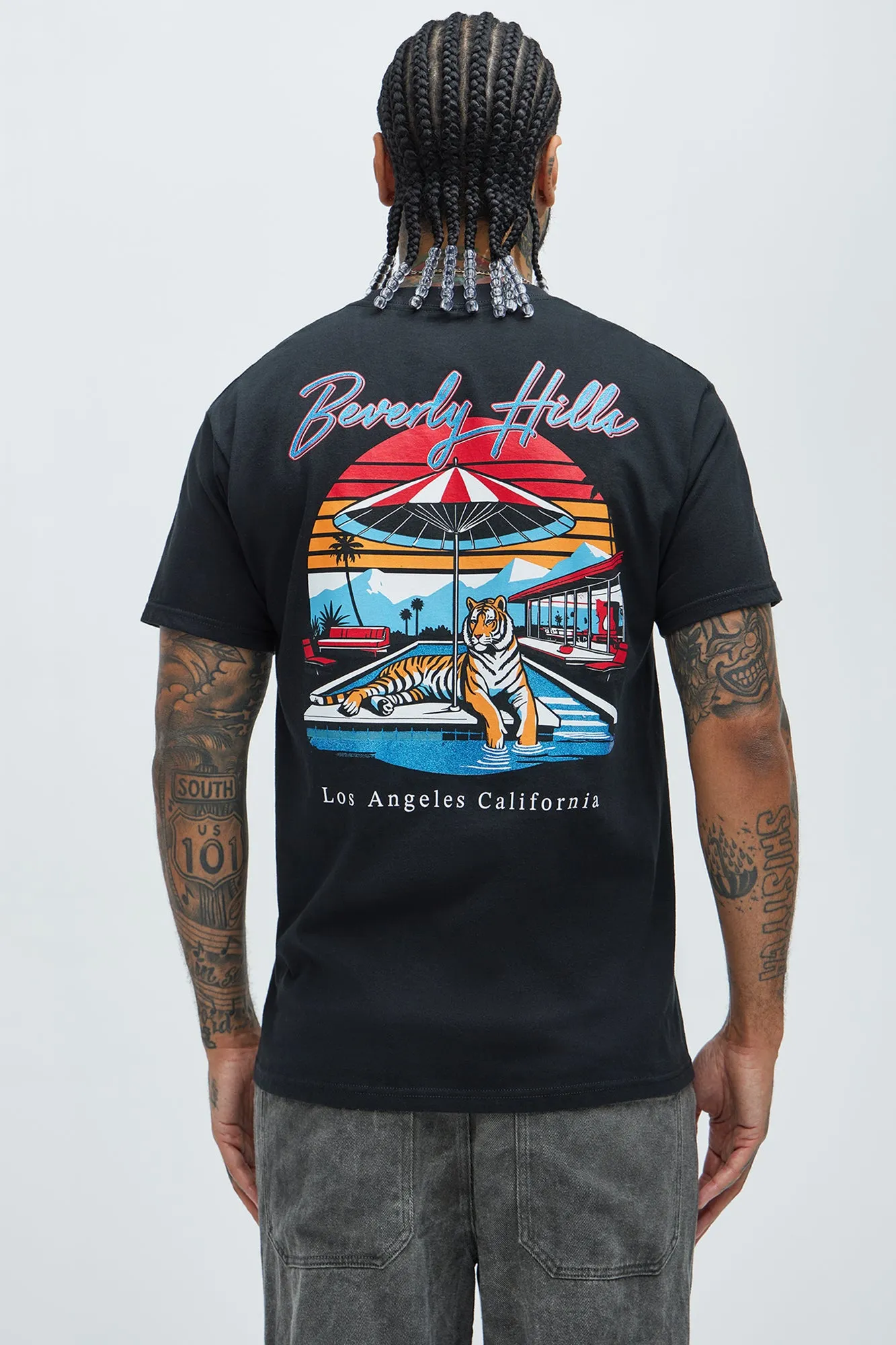 Beverly Hills Tiger Short Sleeve Tee - Black sold by Fashion Nova product image thumbnail 4