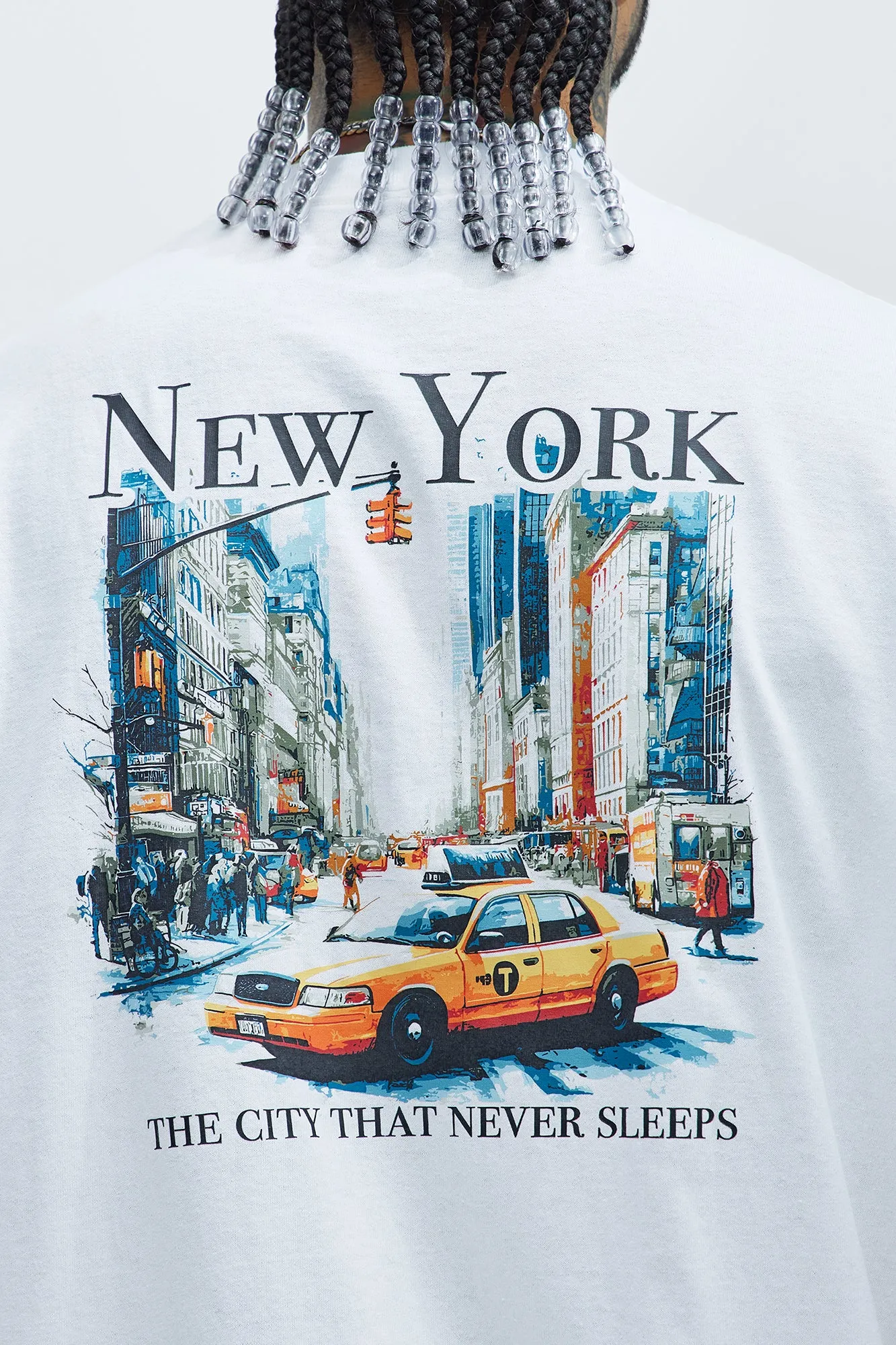 New York Street Painting Short Sleeve Tee - White sold by Fashion Nova product image thumbnail 5