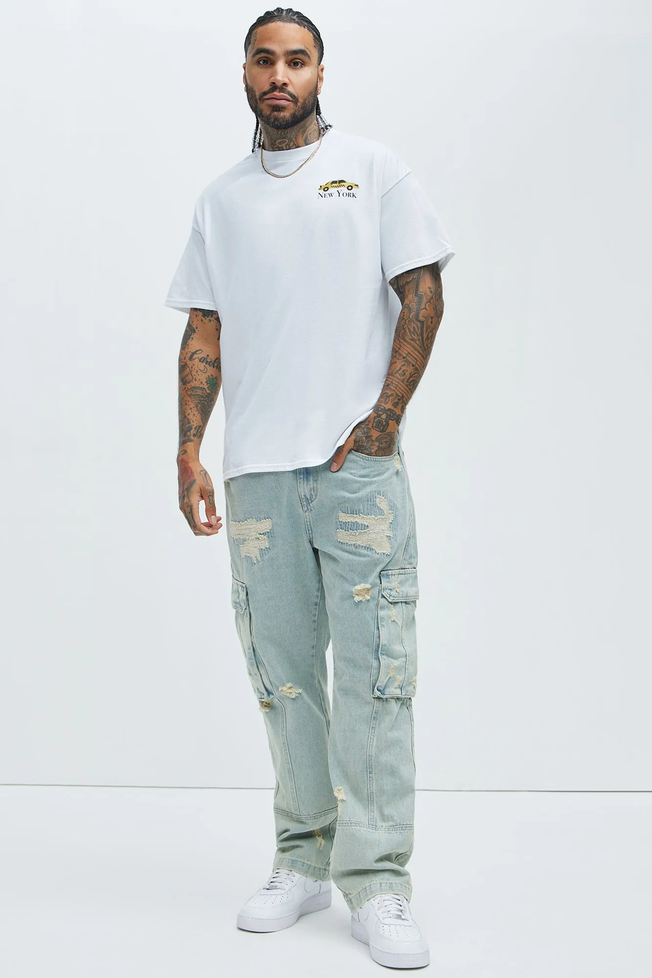 New York Street Painting Short Sleeve Tee - White sold by Fashion Nova product image thumbnail 2