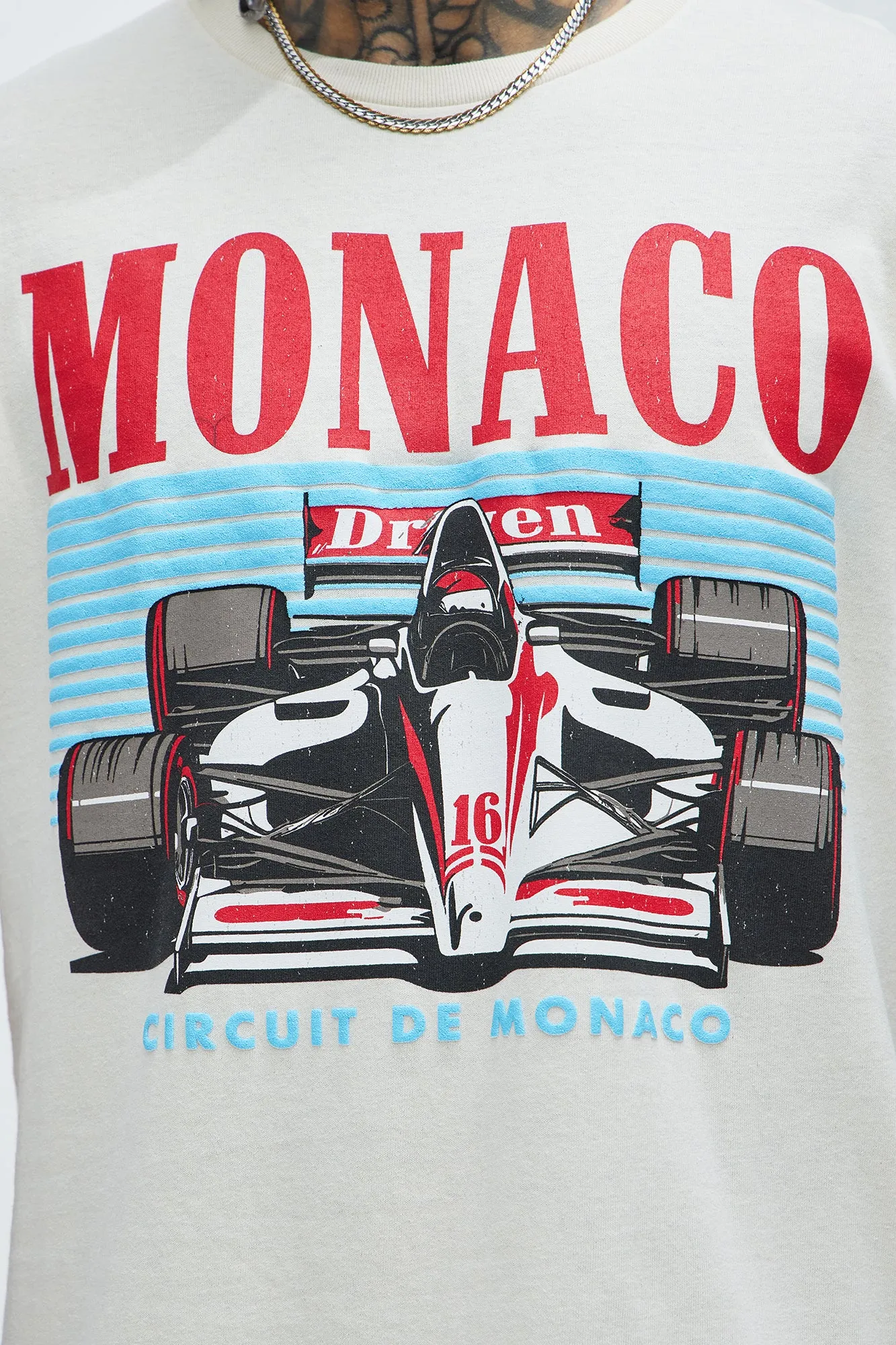 Circuit De Monaco Short Sleeve Tee - Cream sold by Fashion Nova product image thumbnail 3