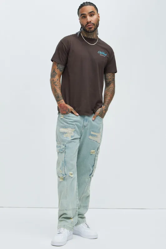Blue Valley Short Sleeve Tee - Brown sold by Fashion Nova