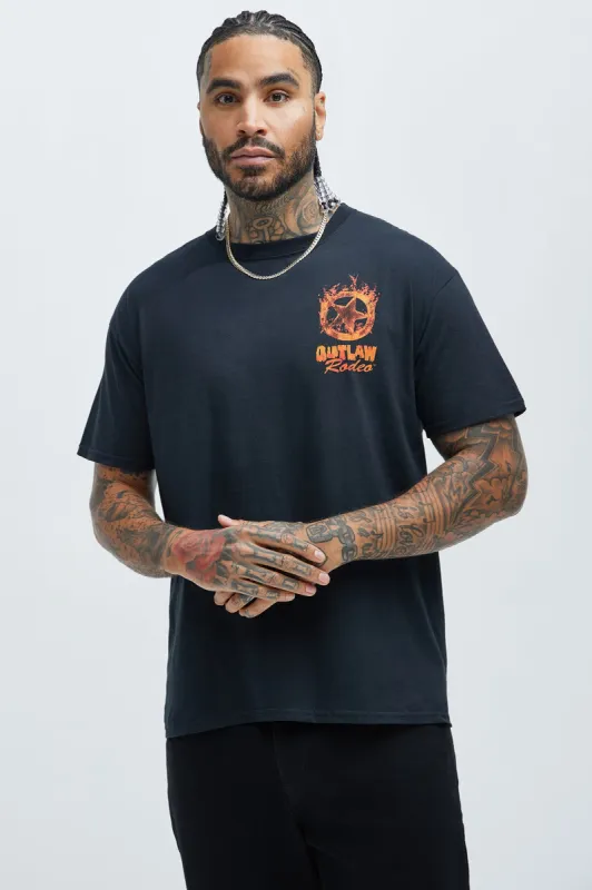 Outlaw Star Rodeo Short Sleeve Tee - Black sold by Fashion Nova