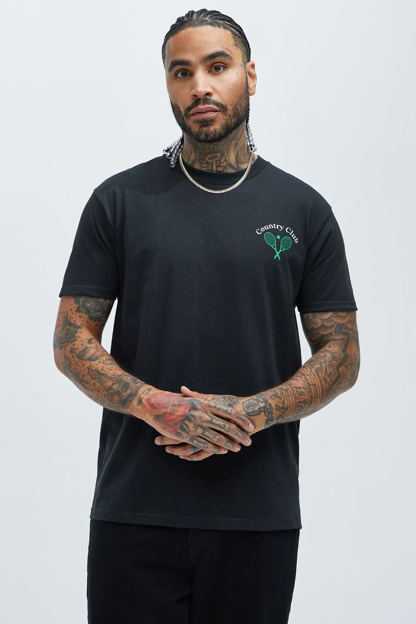 Country Club Members Only Short Sleeve Tee - Black sold by Fashion Nova