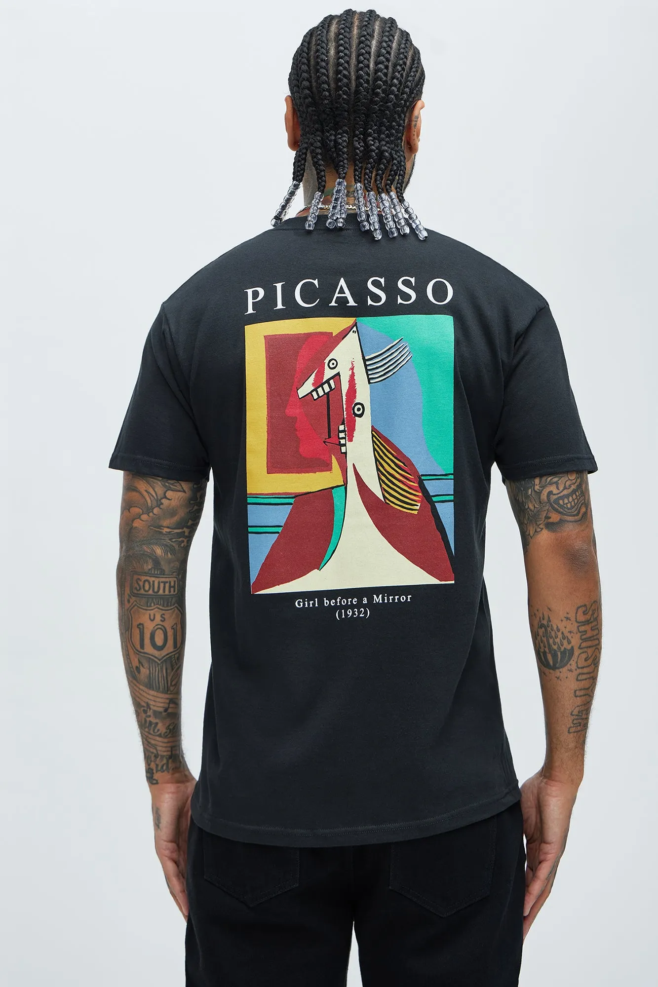 Picasso Girl Before The Mirror Short Sleeve Tee - Black sold by Fashion Nova product image thumbnail 3