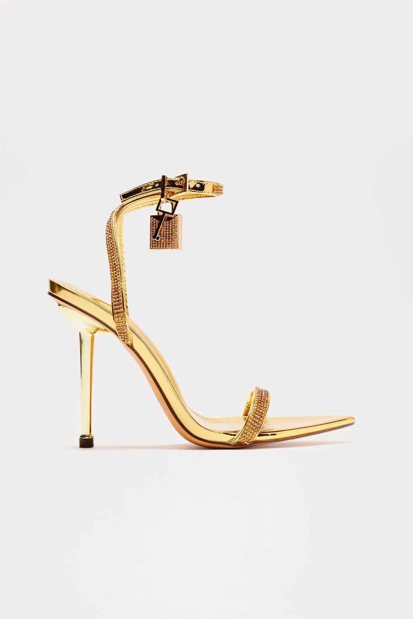 Electra Metallic Heels - Gold sold by Fashion Nova