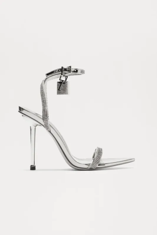 Electra Metallic Heels - Silver sold by Fashion Nova