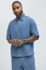 Seashell Denim Shirt - Light Blue sold by Fashion Nova