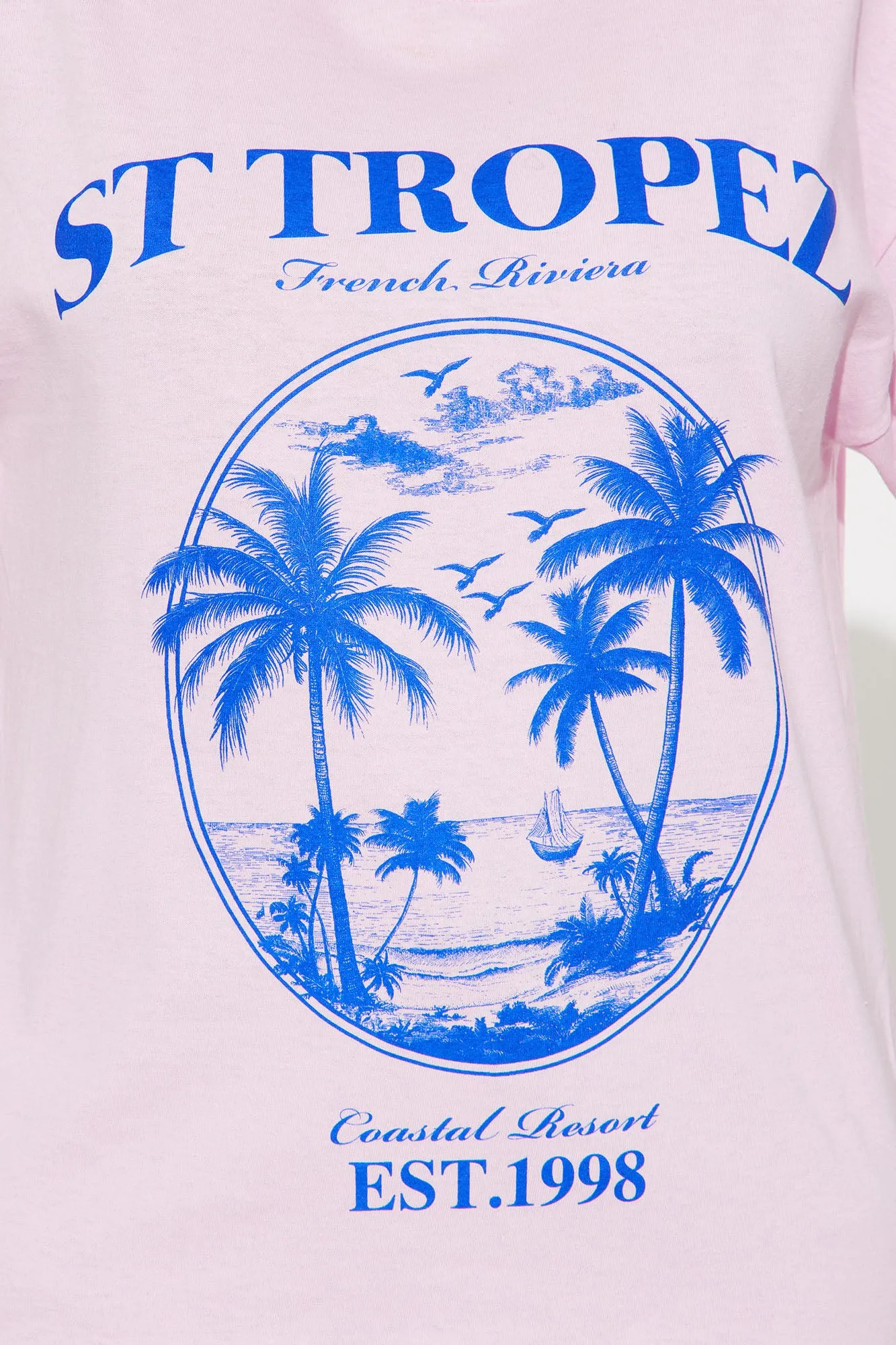 St. Tropez Palm Oversized Tee - Pink sold by Fashion Nova product image thumbnail 2