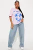 St. Tropez Palm Oversized Tee - Pink sold by Fashion Nova