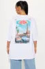 Viva Las Vegas Oversized Tee - White sold by Fashion Nova