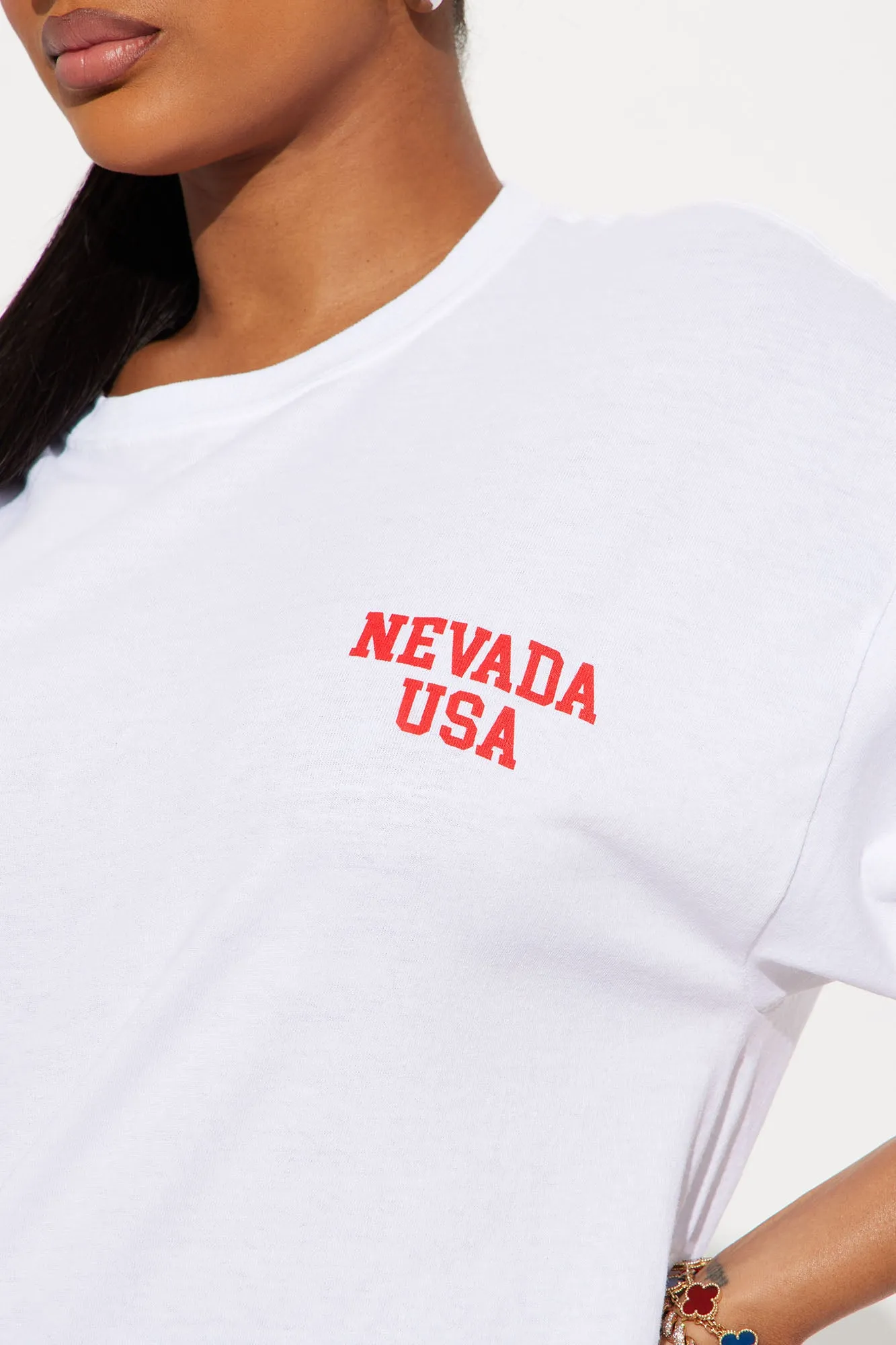 Viva Las Vegas Oversized Tee - White sold by Fashion Nova product image thumbnail 4