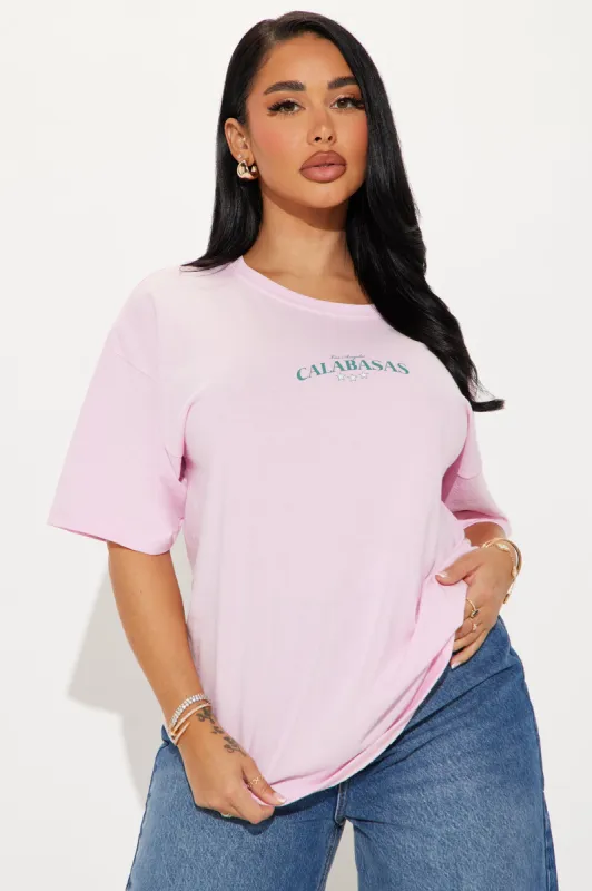 Calabasas Tennis Club Oversized Tee - Pink sold by Fashion Nova