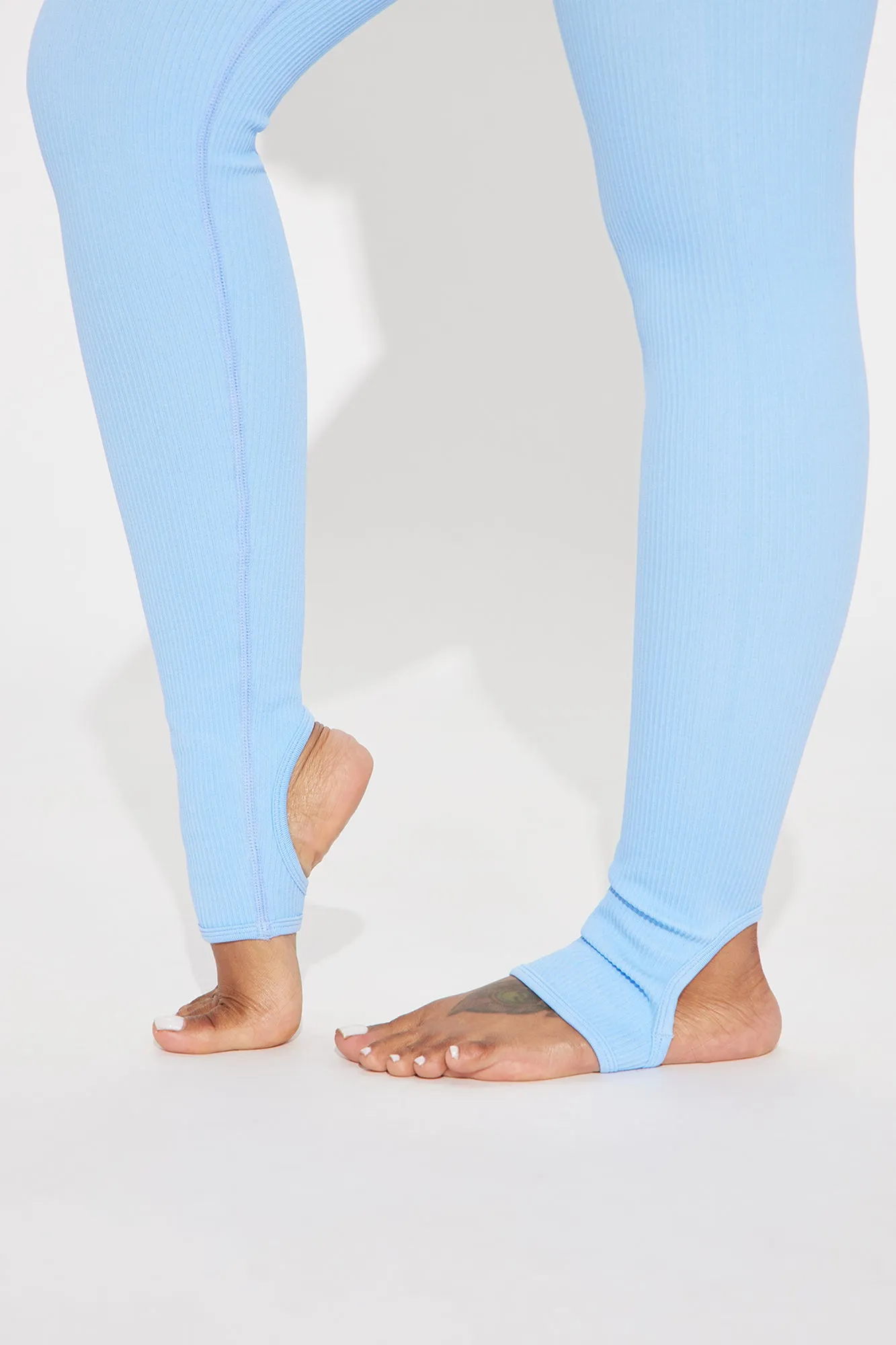 Effortless Triton Ribbed Seamless Stirrup - Light Blue sold by Fashion Nova product image thumbnail 3