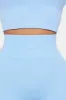 Effortless Triton Ribbed Seamless Stirrup - Light Blue sold by Fashion Nova