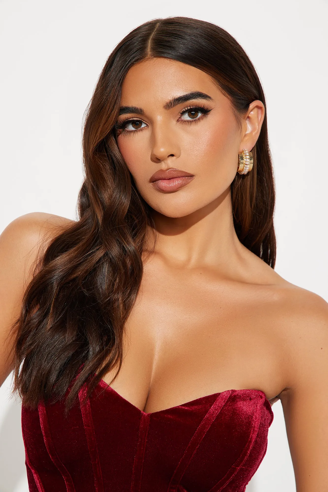 Speaking Gems Hoop Earrings - Gold sold by Fashion Nova product image thumbnail 2