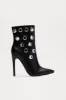 Kash Grommet Booties - Black sold by Fashion Nova