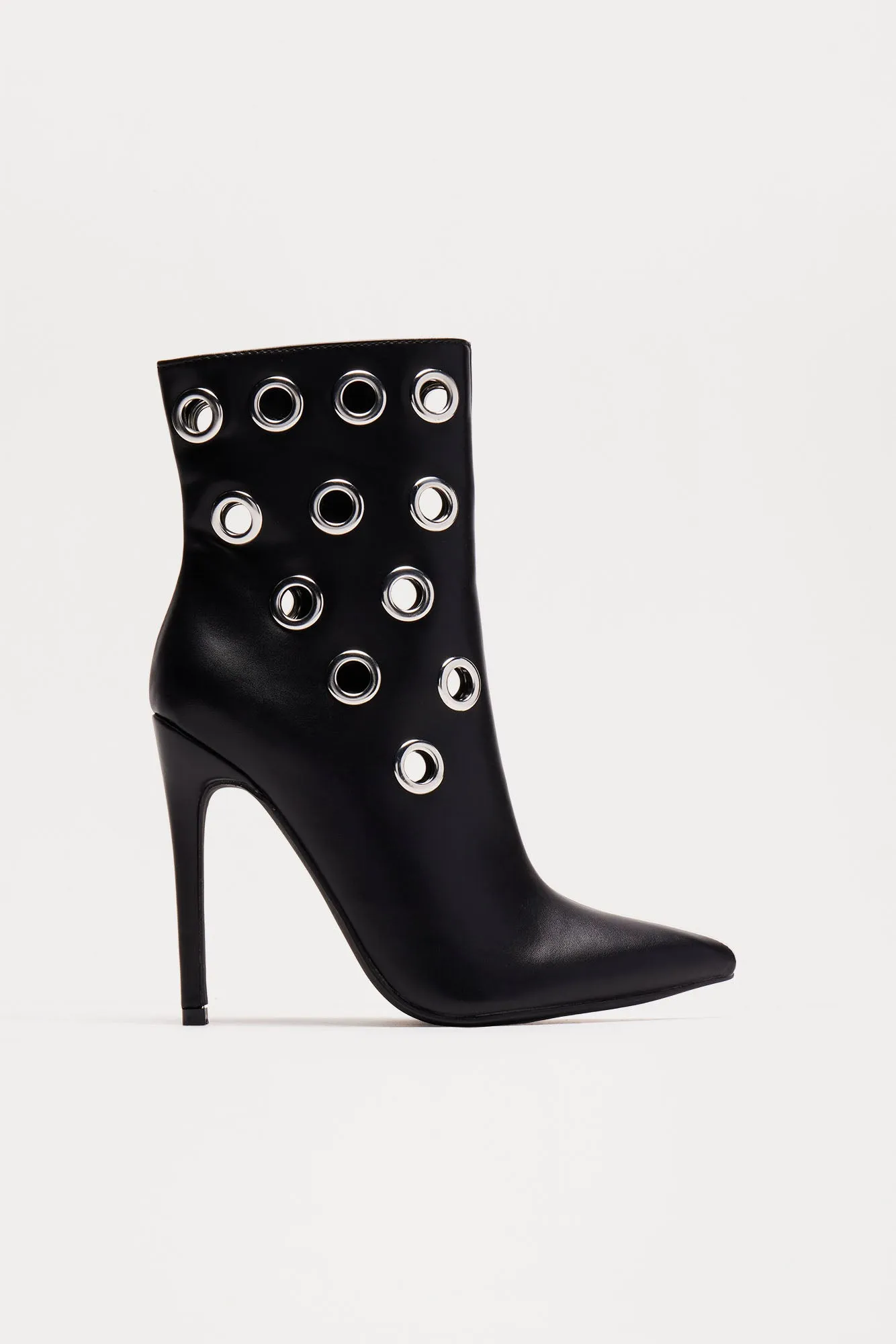 Kash Grommet Booties - Black sold by Fashion Nova