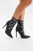 Kash Grommet Booties - Black sold by Fashion Nova