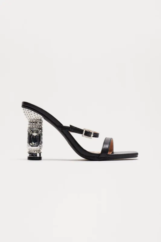 Zora Jewel Heels - Black sold by Fashion Nova