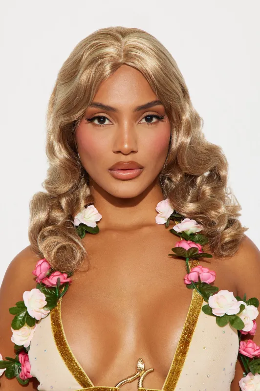 Retro Glam Costume Wig - Blonde sold by Fashion Nova