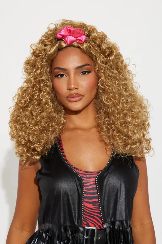 80's Sweetheart Scrunchie Costume Wig - Blonde sold by Fashion Nova