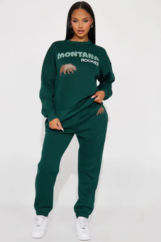 Cozy SZN Fleese Pant Set - Hunter sold by Fashion Nova