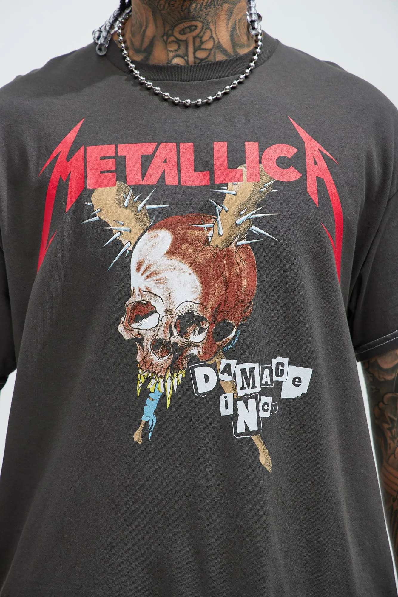 Metallica Damage Inc Short Sleeve Tee - Black sold by Fashion Nova product image thumbnail 2