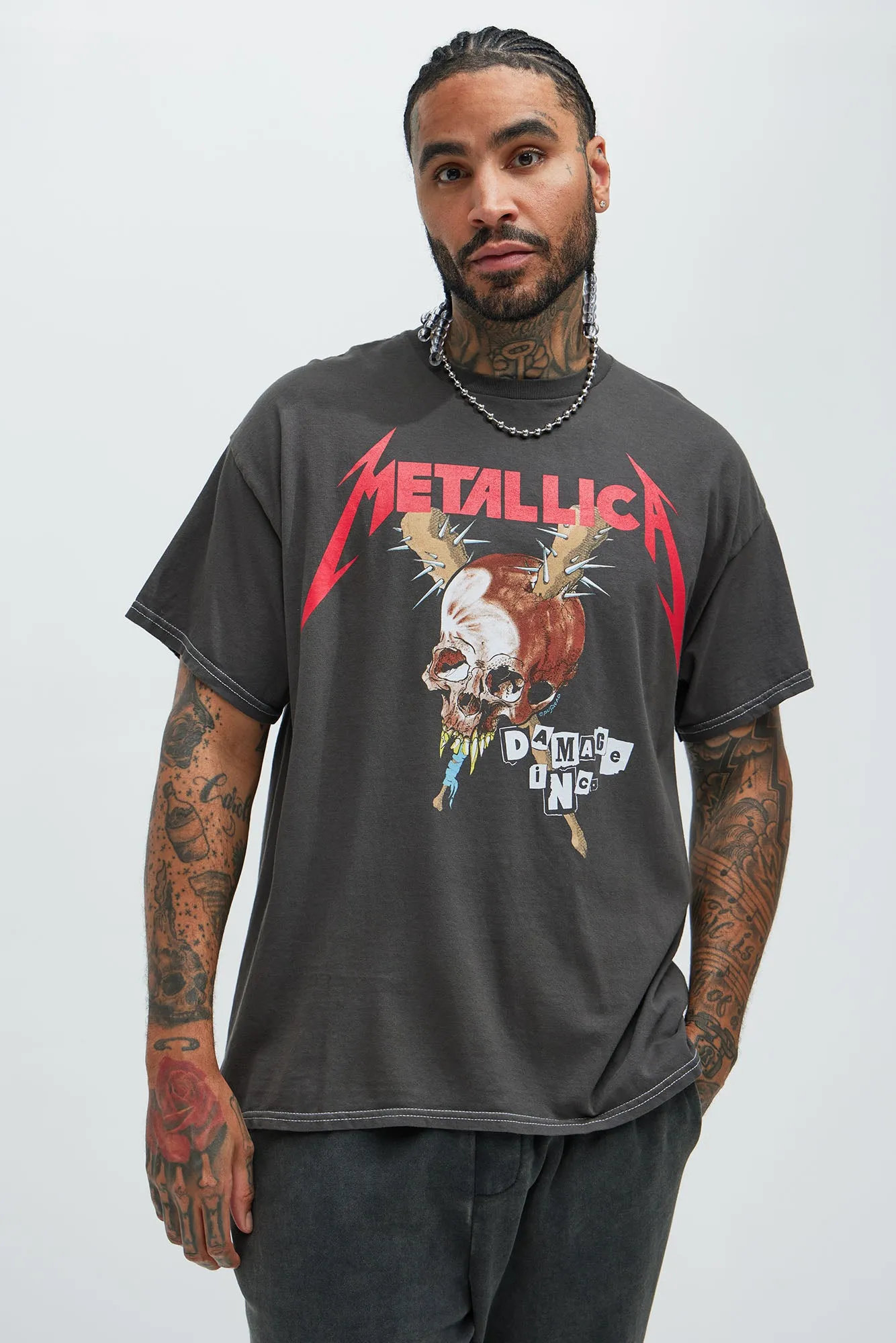 Metallica Damage Inc Short Sleeve Tee - Black sold by Fashion Nova