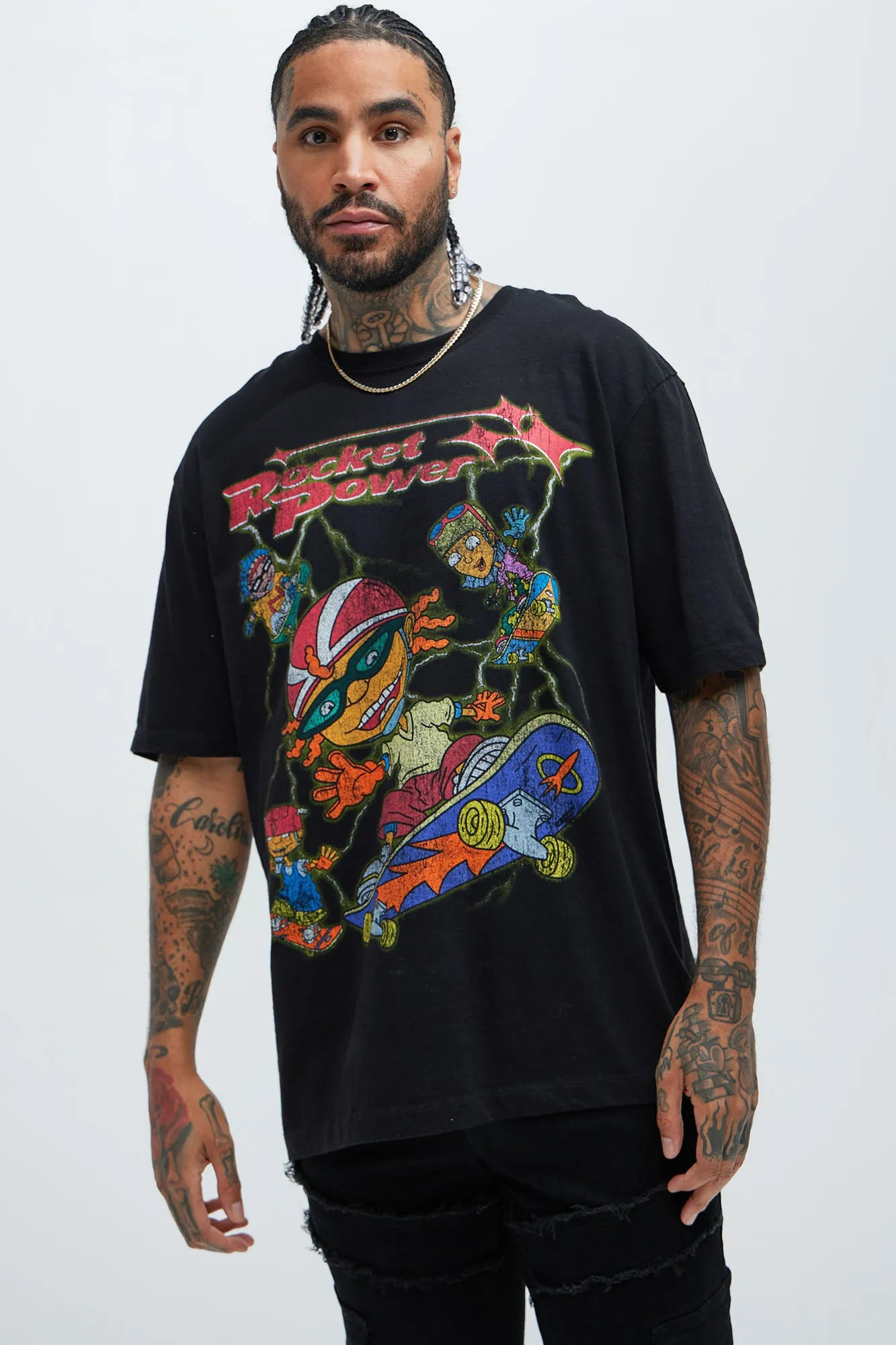 Rocket Power Squad Short Sleeve Tee - Black sold by Fashion Nova