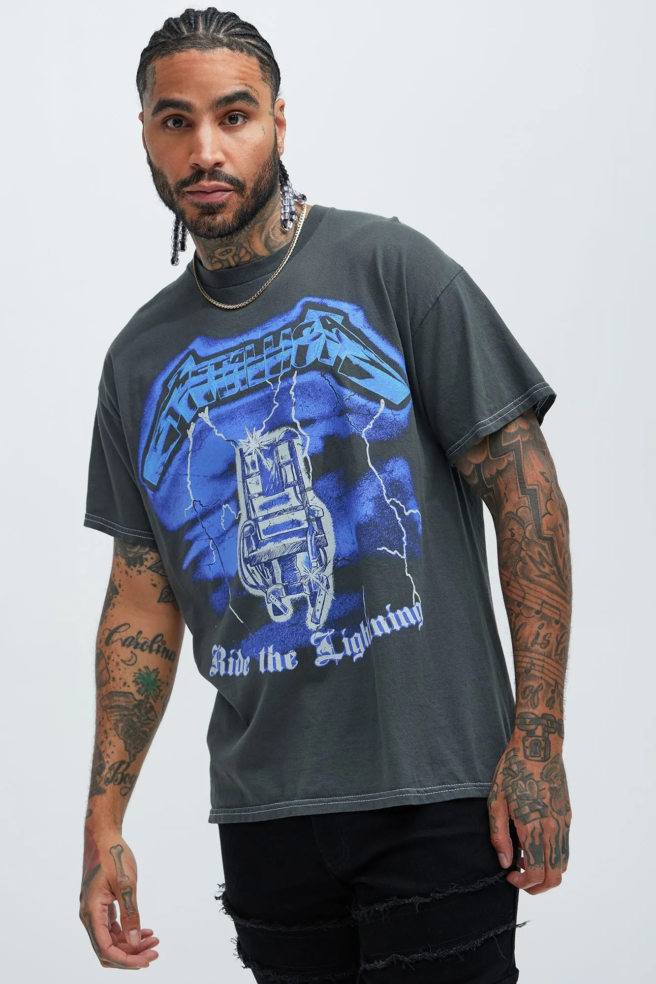 Metallica Ride The Lightning Short Sleeve Tee - Black sold by Fashion Nova