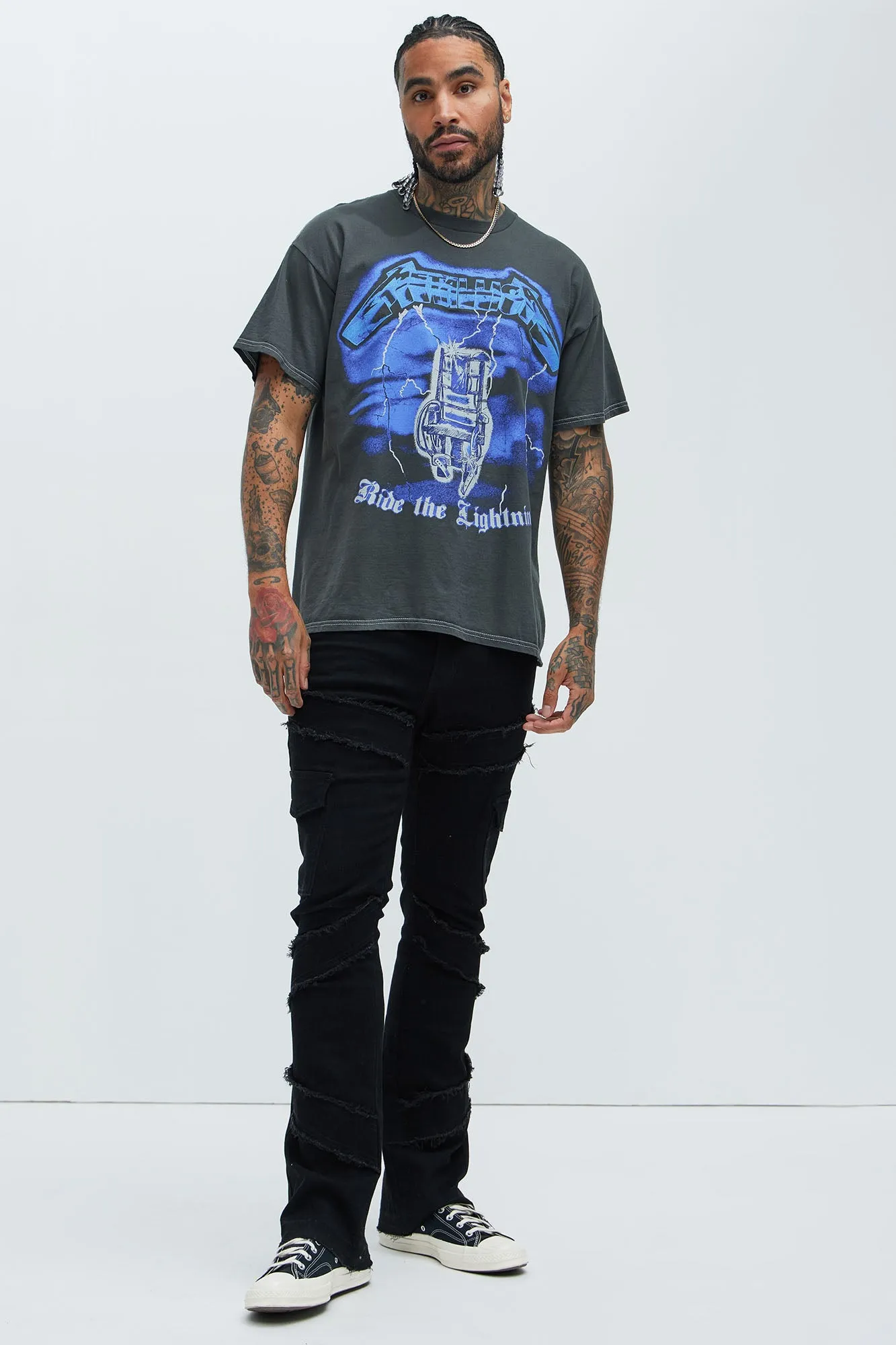 Metallica Ride The Lightning Short Sleeve Tee - Black sold by Fashion Nova product image thumbnail 3